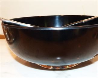 Towle Sterling Mounted Salad Bowl with Servers