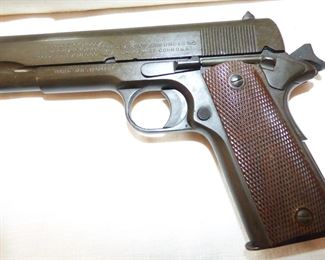 Colt 1911 .45 Cal by Remington. Used in WWI and Re-issued in WWII  See Next Picture