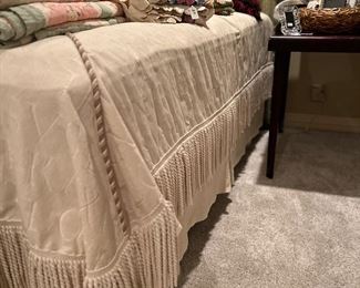 Beautiful King bedding and headboard