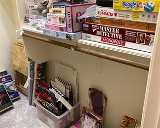 Board games, gift wrapping