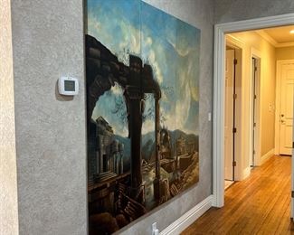 Another view of triptych to show scale