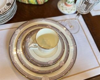 Another view of the Noritake set, Wedgewood crystal
