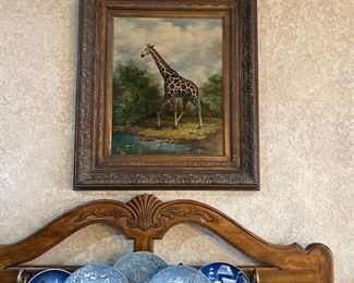 Several large framed African prints