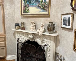 Original oil by Helen McPherson, Uttermost fireplace screen