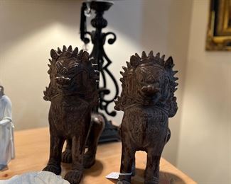 Pair of Chinese foo dogs