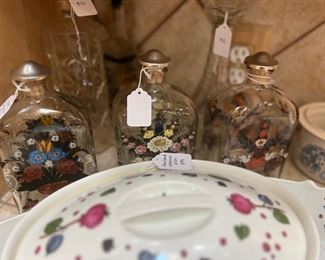 Trio of Neiman Marcus German flasks