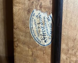 Paris sticker inside armoire