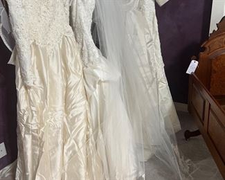 Generations of wedding dresses, from vintage to current 