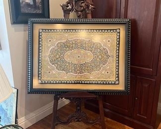 Gorgeous framed beaded tapestry 