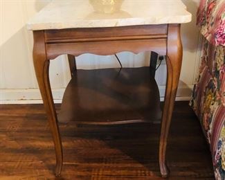 Marble top end table 
