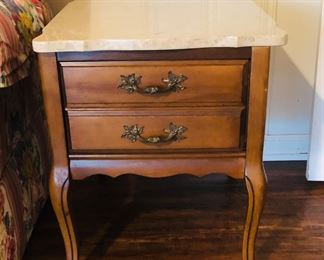 Marble top end table