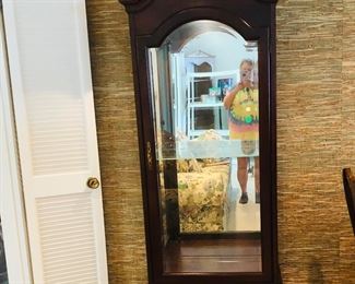 Lighted beveled glass curio