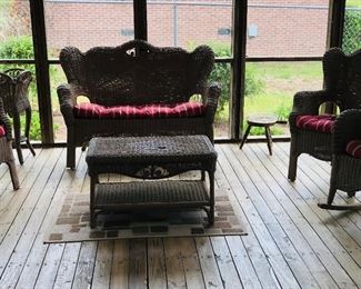 Wicker patio set
