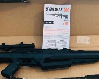 Barra Airgun Sportsman 900 Air Rifle, BB Gun, Hunting Pellet Rifle, Multi Pump Lever Action.177 Caliber Airgun with Rifle Scope - Shoot Pellets & BBS, 800 FPS Power