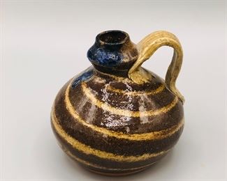 swirl jug with cobalt drip by Mike Hanning 1999.  