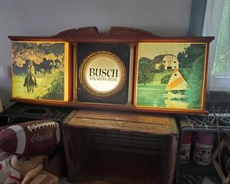 Vintage Busch lite up sign-works all the way!