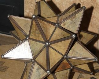 Mid-Century Mercury Glass & Iron Moravian Christmas Star
