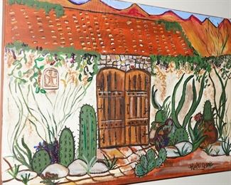 Southwestern Adobe Oil on Canvas by Hotzman