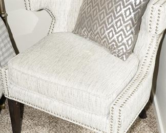 Gray Hobnail Bucket Chair