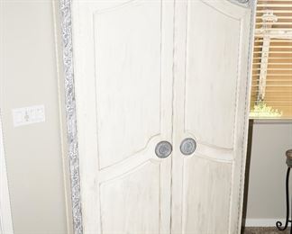 Distressed Shabby Chic Floral Armoire