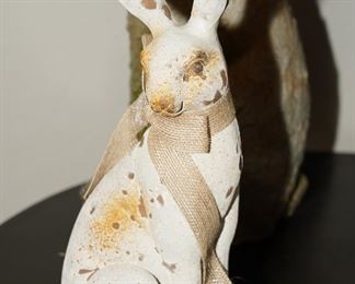 Distressed White Rabbit Statue