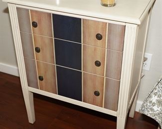 Multi-Colored 3 Drawer Chest 