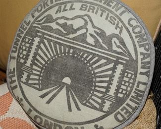 This All British Round Pillow is one of the numerous unique pillows throughout the home.