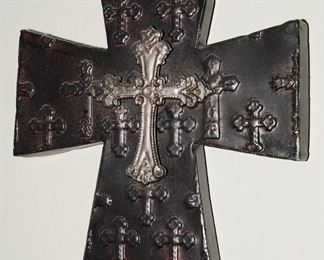 Double Cross Tin Wall Cross