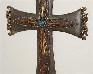 Wall Cross with Blue Stone