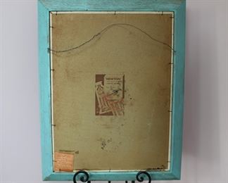 Reverse of the original oil on board by Jean Pataky