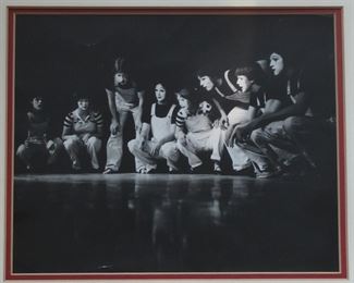 Vintage framed photograph of French mime Marcel Marceau 