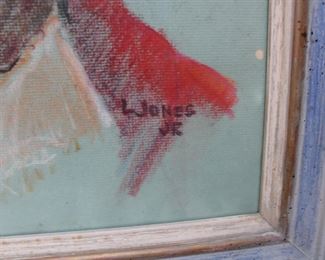 Signature on portrait of a 1950's woman