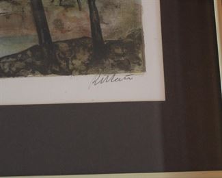 Signature on signed and numbered print