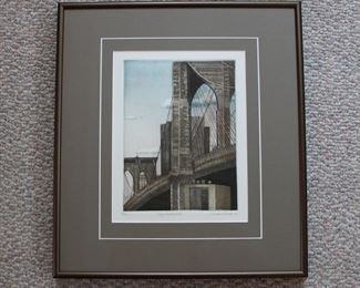 "City Network" by Linda Adato (1942-2021), signed & numbered limited edition etching, aquatint, 4 of 25 (2010)