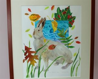 Framed signed and numbered print, Varying Hare