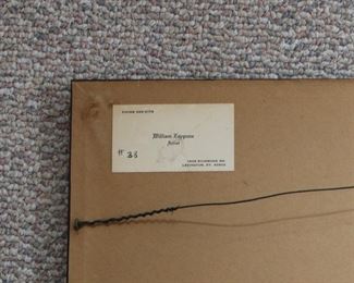 Reverse of watercolor on paper by William Zappone