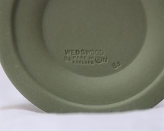 Mark on one of the pieces of green and white Wedgwood jasperware