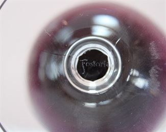Mark on the Classic Amethyst by Fostoria goblets