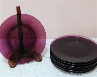 Amethyst glass plates