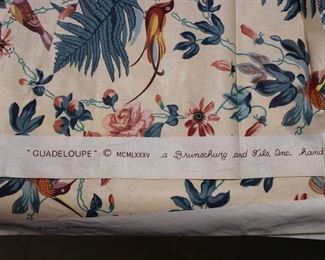 Markings on the Guadeloupe fabric remainder by Brunschwig and Fils