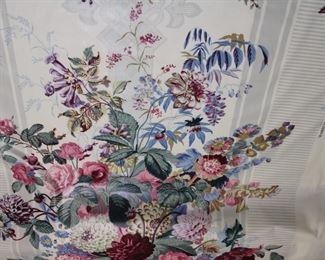 Rambuteau pattern glazed cotton fabric remainder, Made in France for Cowan & Tout