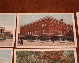 Elks Temple, vintage Muskegon, Michigan post card