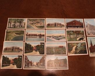 Group photo of old Muskegon post cards