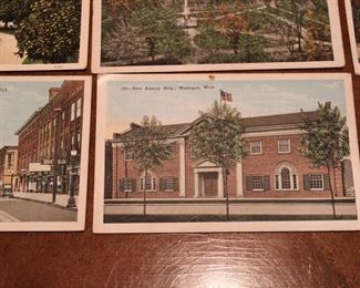 New Armory Building vintage Muskegon, Michigan post card