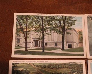 Hackley Art Gallery, vintage Muskegon, Michigan post card
