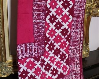 Example of one of the printed tablecloths in the sale