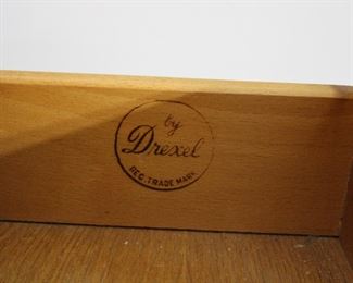 Label on the Mid Century Drexel furniture