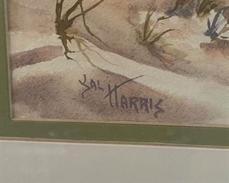 Signature on the Sal Harris watercolor