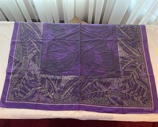 Ellen Tracy purple silk scarf