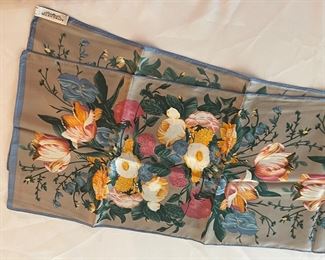 Linda Allard for Ellen  Tracy silk scarf